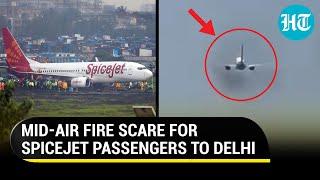 Spicejet plane catches fire mid-air after bird hit; Emergency landing at Patna airport