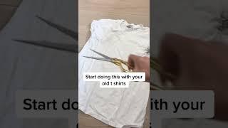  START Doing This With Your Old T Shirt | Clothing Hacks #shorts