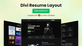 Divi Resume Layout by DiviFlash [FREE DOWNLOAD]