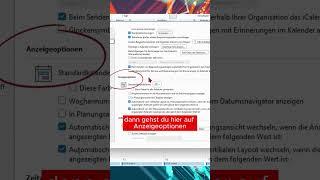 In Outlook Kalenderwochen anzeigen