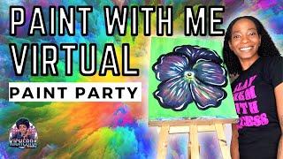 Kicherra Creates Virtual Paint Party / Painting Party At Home / Paint With Me / Painting Tutorial