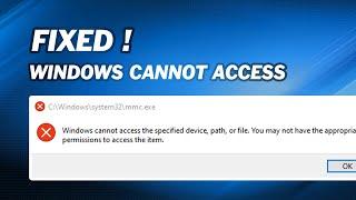 Fixed: Windows Cannot Access The Specified Device Issue