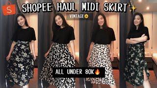 SHOPEE HAUL ROK MIDI / MIDI SKIRT ALA KOREA | UNDER 80RIBU AJA!!