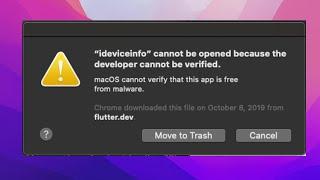 Cannot Be Opened Because The Developer Cannot Be Verified On macOS