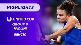 Jasmine Paolini (ITA) v Belinda Bencic (SUI) - United Cup Highlights | Wide World of Sports