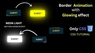 How to Add Border Animation and  Glowing Effects to Any Button | #css #webdevelopment #hovereffects