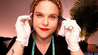 ASMR Doing Your Eyebrows & Eyelashes: Relaxing Personal Attention