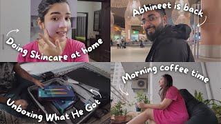 Abhineet is back| Doing Skincare At HomeUnboxing What He Got