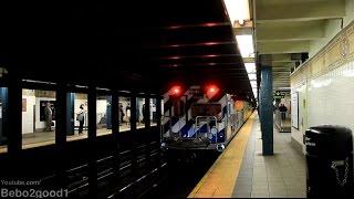 NYCTA [IRT Lex Line]: MP8AC Diesel Pushes Work Train at E. 86th St