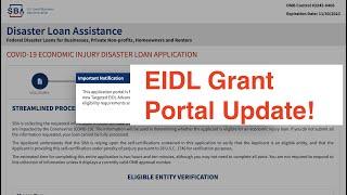 $10,000 EIDL Grant Portal Update | PPP Application Timing Update