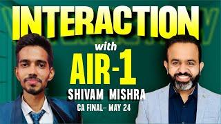 Interview with CA FINAL AIR - 1 Shivam Mishra l MAY 2024 l CA Bhanwar Borana