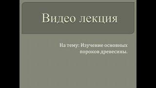 Строительные материалы 1. Изучение основных пороков древесины.