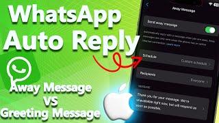 How To Set WhatsApp Auto Reply In iPhone || WhatsApp Auto Reply