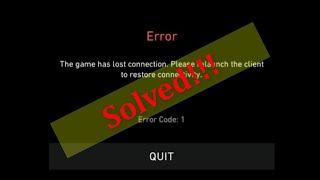 Valorant - Error Code 1 - The Game Has Lost Connection. Please Relaunch The Client To Restore - Fix