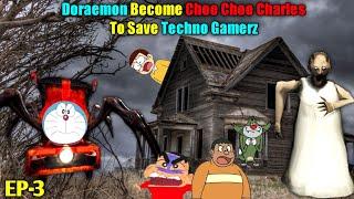 Doraemon Become Choo Choo Charles To Save Techno Gamerz From Granny and Grandpa |