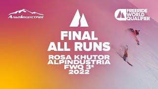 Rosa Khutor Alpindustria FWQ 3* 2022. All runs