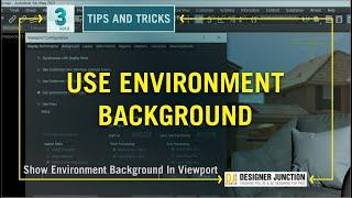 Use Environment Background 3ds Max || How to show HDRI in Viewport 3ds Max 2021