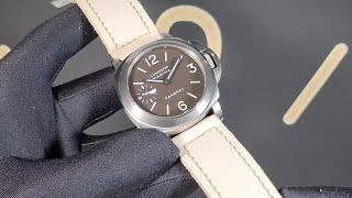 Ivory Panerai Strap for 44mm "Moby Dick" with Sewn Pin Buckle on Titanium PAM61 Luminor Marina