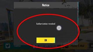 How To Fix Pubg Authorization Revoked Error | PUBG Authorization Revoked Facebook & Google Play