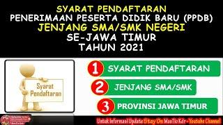 Syarat Pendaftaran PPDB SMA/SMK Negeri Se-Jatim Tahun 2021