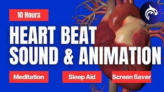 10 Hours of Soothing Heartbeat Sounds | Animated Heartbeat  | Meditation | Screen Saver | Sleep Aid