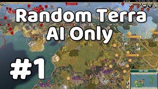 Very Fast Paced Start - Random Terra Civ 5 AI Only Battle #1