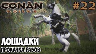 Conan Exiles #22  Лошади  Прокачка рабов 