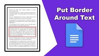 How to put a border around text in google docs app