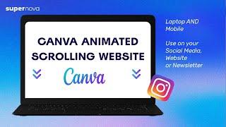Website Scroll on Canva for Mobile and Desktop and use for Instagram