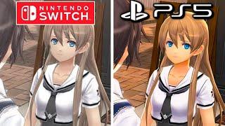 Tokyo Xanadu Ex+ PS5 vs Nintendo Switch Graphics Comparison