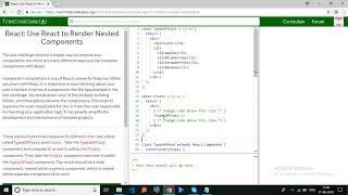 freecodecamp- React Use React to Render Nested Components