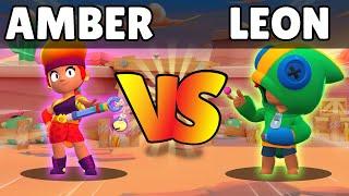 LEON 1vs1 AMBER - Best Legendary Battle ***Brawl Stars***