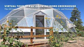 42' Growing Dome Geodesic Greenhouse Tour