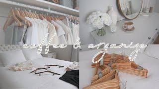 Capsule Wardrobe/ Closet Organization, Decluttering & Tour \\ Chatty, Coffee, Vlog Style ️ 