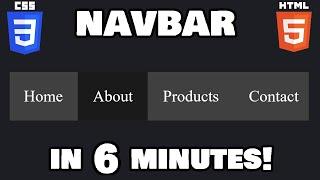 How to create a CSS navigation bar in 6 minutes! 