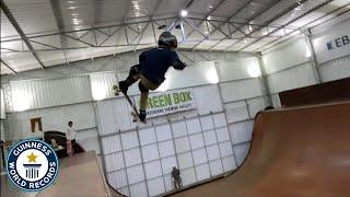 First skateboarding 1080 on a vertical ramp - Guinness World Records