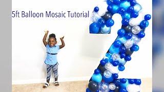 DIY 60 inch, 3D Balloon Mosaic Number / Letter Tutorial