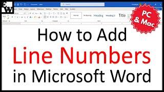 How to Add Line Numbers in Microsoft Word (PC & Mac)