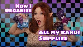 How I organize my bead storage + Organize with me! | Kandi Storage