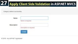 Form Validation in ASP.NET MVC - How to apply Client Side Validation in ASP.NET MVC - Class 27
