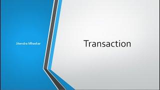 36. Transaction in SQL Server