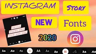 New instagram Stories fonts 2020 | Stylish fonts for instagram