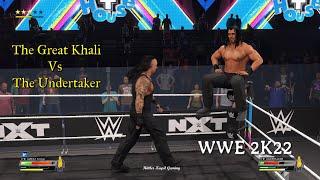 WWE 2K22 The Undertaker Vs The Great Khali Gameplay