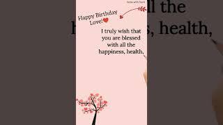 Heart touching Birthday Wishes For Someone Special️!! gf/bf/husband/wife #shorts #happybday