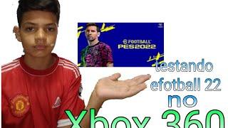 testando efootball pes 22 no xbox 360