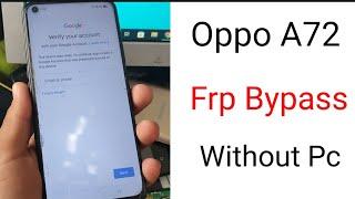 Oppo A72 Frp Bypass Android 11 Without Pc | Oppo A72 Google Account Bypass