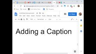 Google Docs: Adding a Caption to an Image