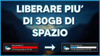 Come LIBERARE più di 30 GB di spazio su DISCO in WINDOWS 10, 8 o 7! | 2020