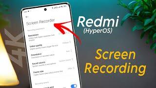 How to Screen Record on Redmi Phone (HyperOS) | Redmi Phone me Screen Recording Kaise Kare