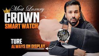 Most Luxury Smartwatch With True Always On Display | Vegan Leather Straps | FT. Zero lifestyle Crown